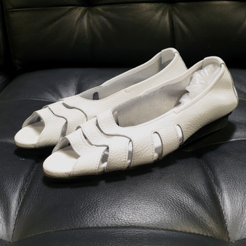 Arche Ninova Leather Flats Ballerina White - Picture 3 of 12